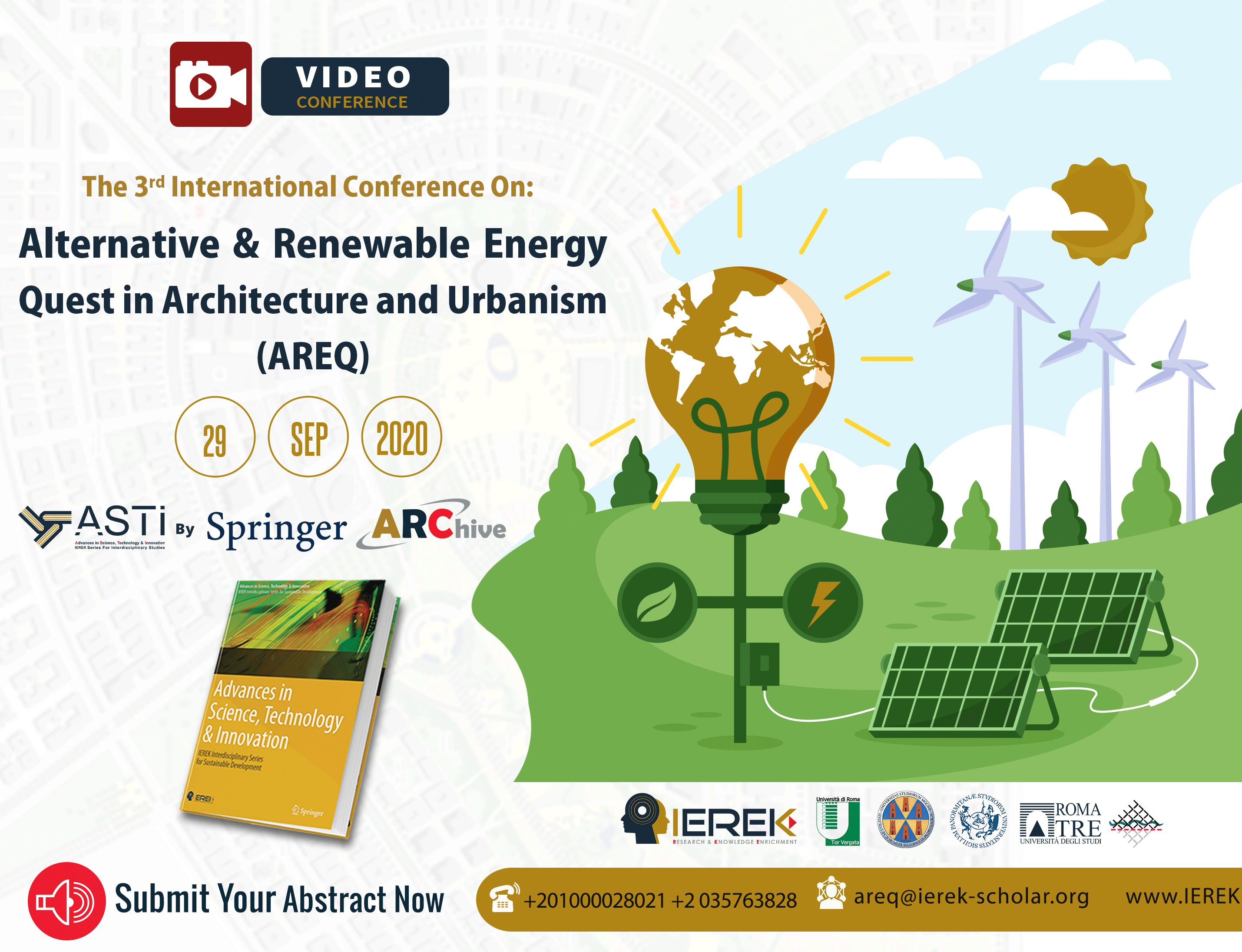 Alternative & Renewable Energy Quest in Architecture and Urbanism (AREQ) – 3rd Edition